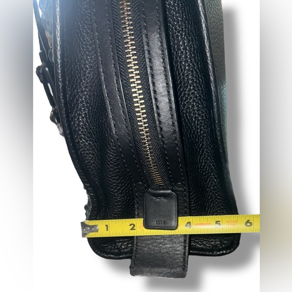 Coach 1941 Rogue 30 LEATHER Bag Satchel Shoulder Tea Rose Appliqué BLK Metallic - Picture 16 of 17